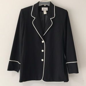 Vintage Blazer Jacket Black And White Women’s 10